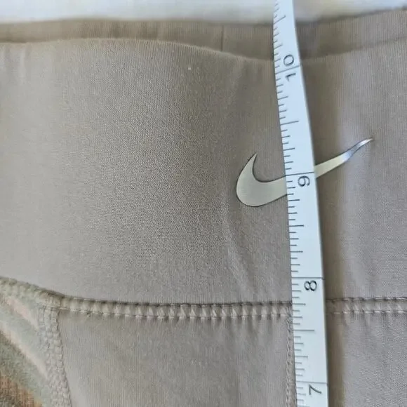 Nike Women's Pro Therma-FIT ADV High-Waisted Leggings Beige Gray XS - Picture 9 of 10